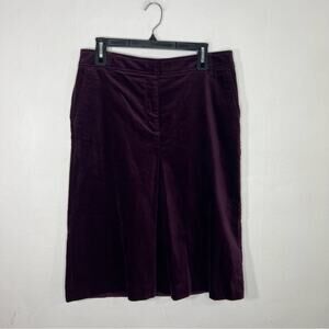 Talbots Dark Purple Midi Skirt